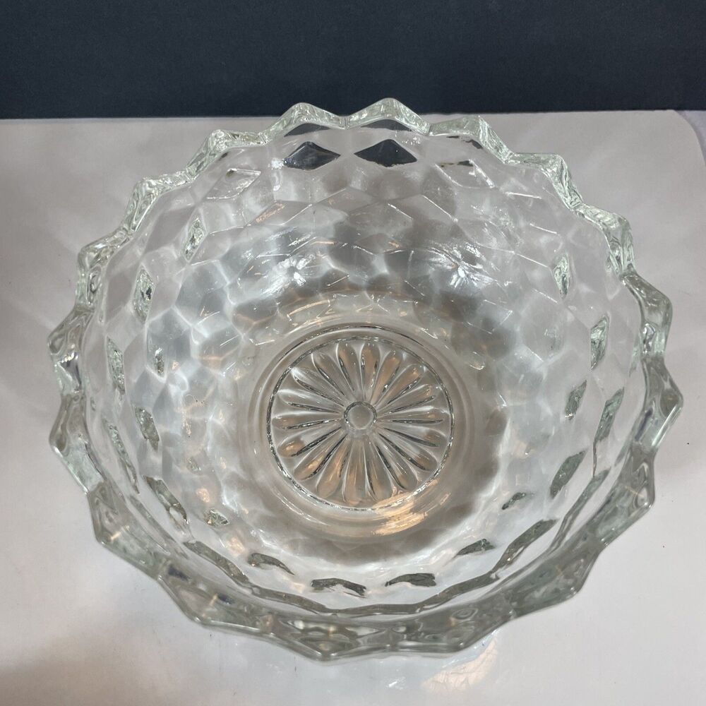 FOSTORIA AMERICAN CANDY DISH GLASS Crystal Lid Vintage Home Decor Gift - Picture 3 of 12